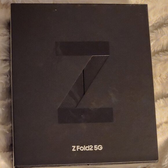 Samsung Galaxy Z Fold 2 5G Black Empty Phone BOX (no phone) + All Inserts - Picture 2 of 11